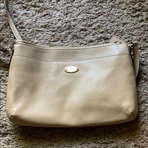 Coach nude colored cross body